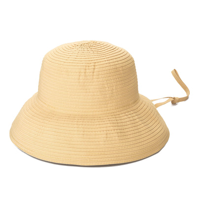 BUCKET - Women's Removable Chin Cord Ribbon Sun Hat