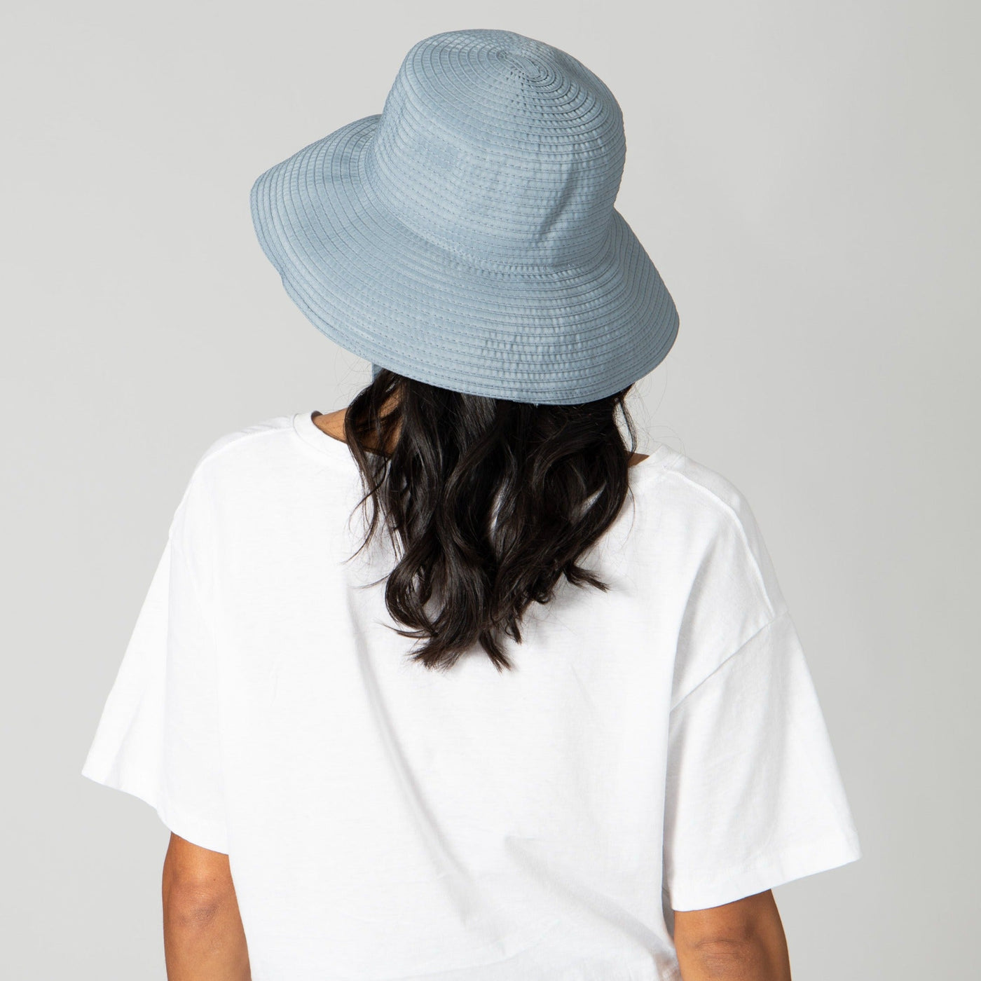 BUCKET - Women's Removable Chin Cord Ribbon Sun Hat