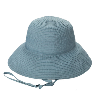 BUCKET - Women's Removable Chin Cord Ribbon Sun Hat