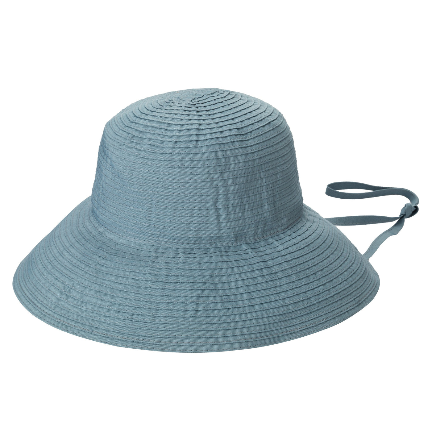 BUCKET - Women's Removable Chin Cord Ribbon Sun Hat