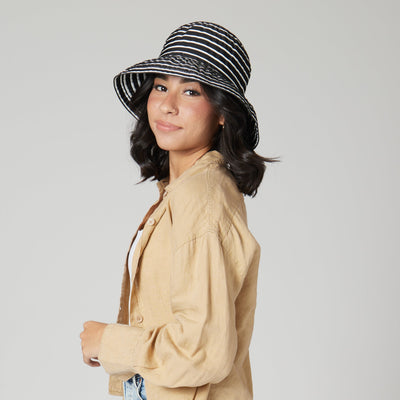 BUCKET - Women's Small Brim Ribbon Floppy