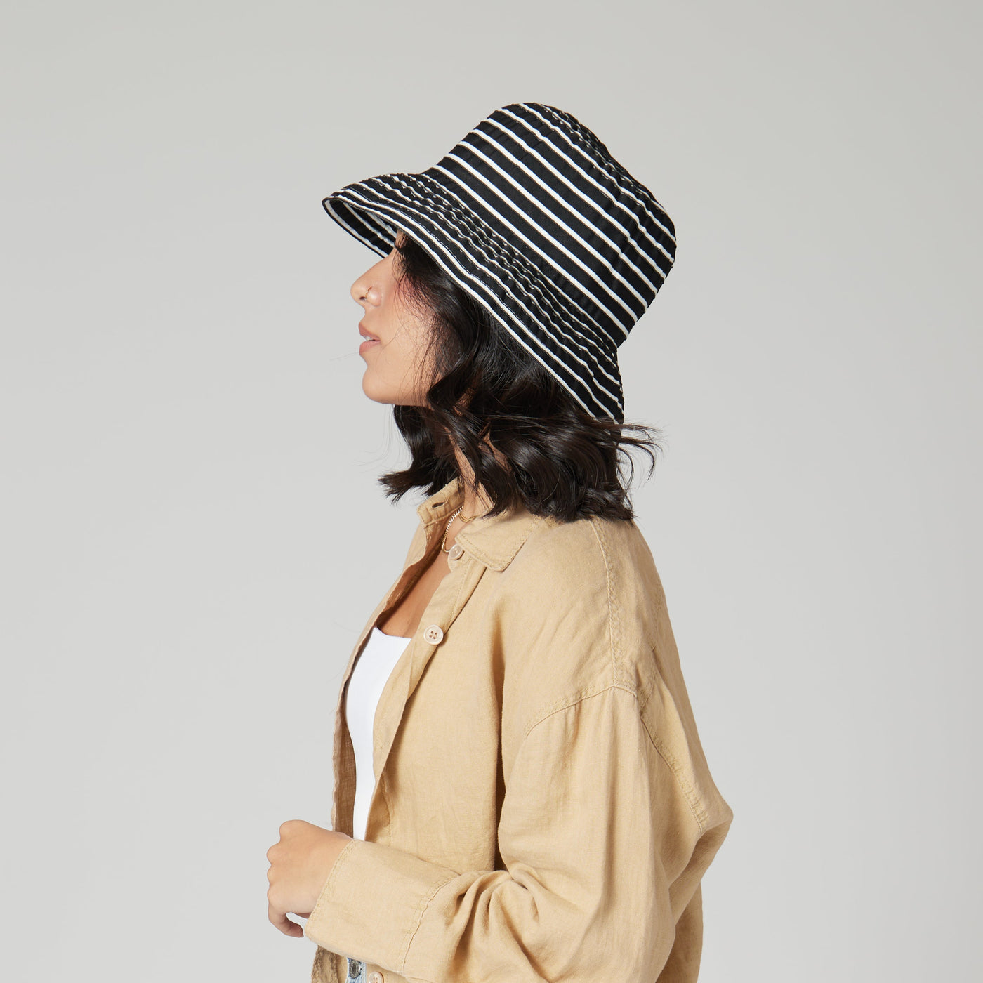 BUCKET - Women's Small Brim Ribbon Floppy