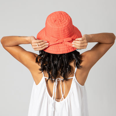 BUCKET - Women's Ribbon Bucket With Adjustable Tie
