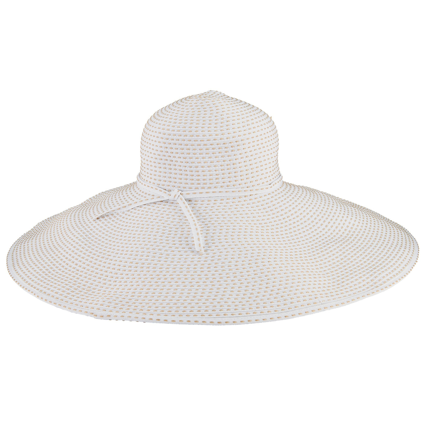Women's Wide Brim Ribbon Floppy Hat with Ticking Fabric – San Diego Hat ...