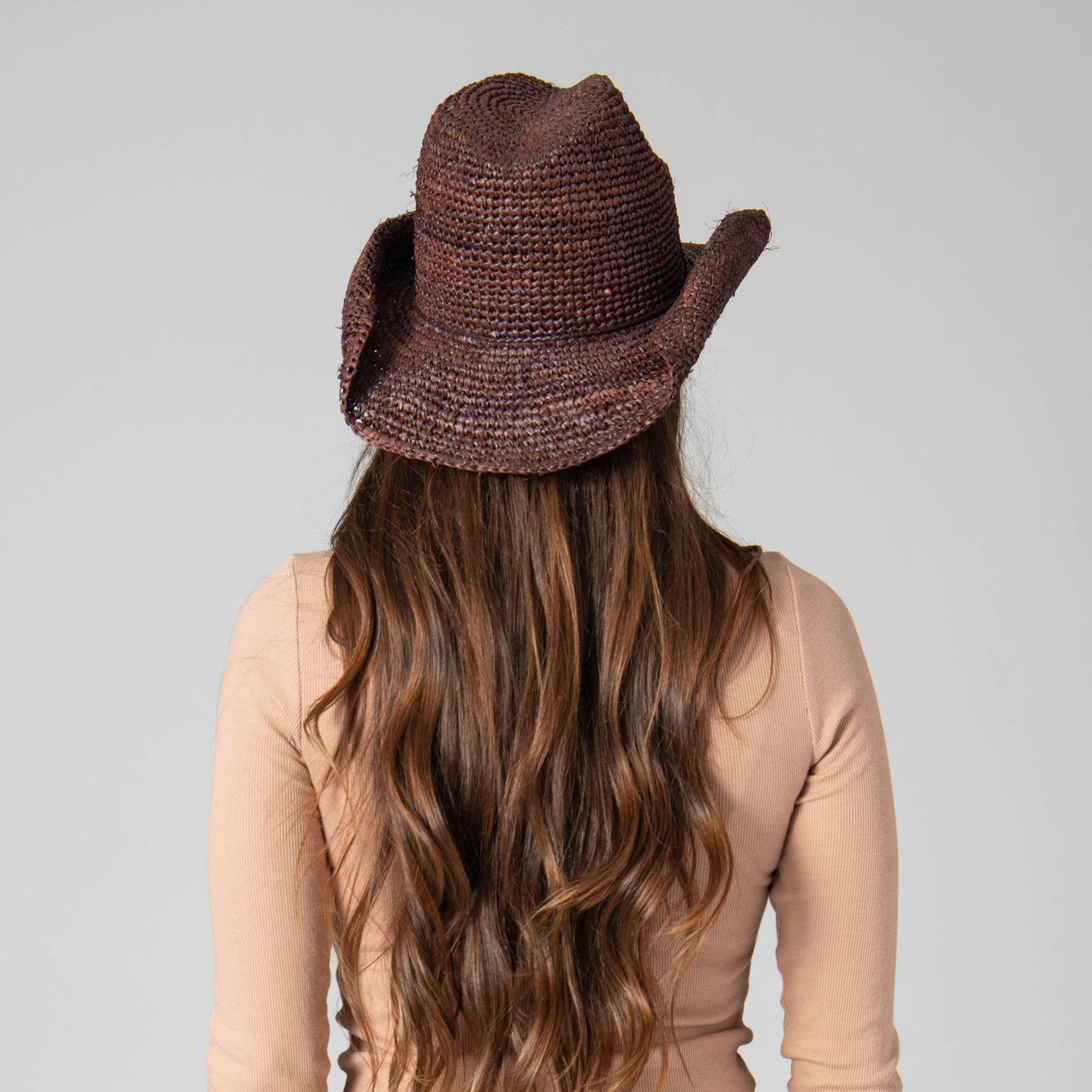 COWBOY - Women's Crocheted Raffia Cowboy Hat