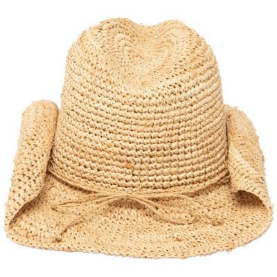 COWBOY - Women's Crocheted Raffia Cowboy With Stone Trim