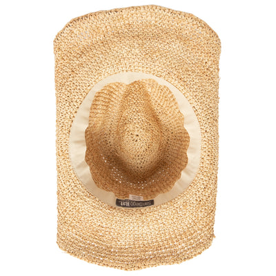 COWBOY - Women's Crocheted Raffia Cowboy With Stone Trim