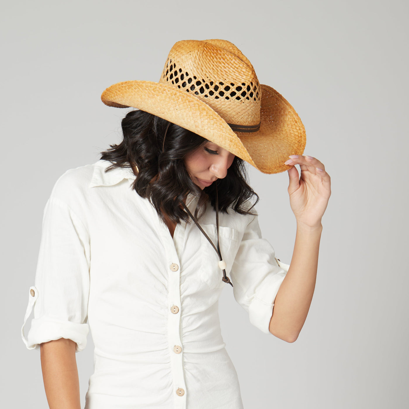 COWBOY - Women's Raffia Cowboy Hat