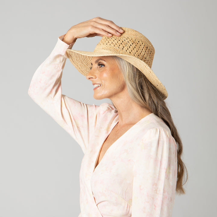 帽子 marihoja Weave Raffia Fedra Hat Raffia Cruiser - Straw