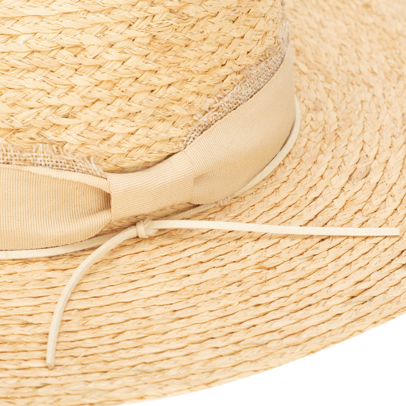 FEDORA - Sun Bather - Raffia Braid Fedora With Mixed Band