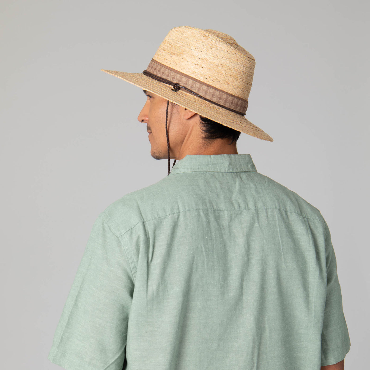 Mens Raffia Fedora Lifeguard with Chin Cord-LIFEGUARD-San Diego Hat Company