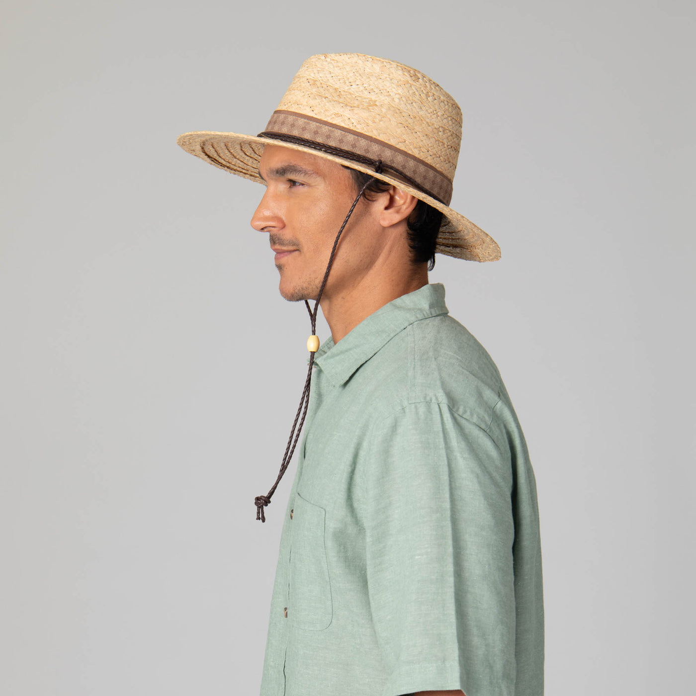 Mens Raffia Fedora Lifeguard with Chin Cord-LIFEGUARD-San Diego Hat Company
