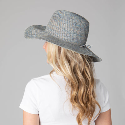 Marina Women's Crochet Raffia Fedora-FEDORA-San Diego Hat Company