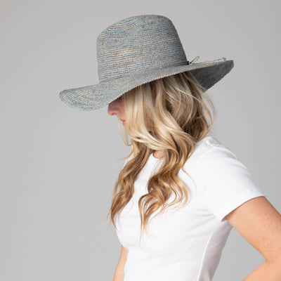 Marina Women's Crochet Raffia Fedora-FEDORA-San Diego Hat Company