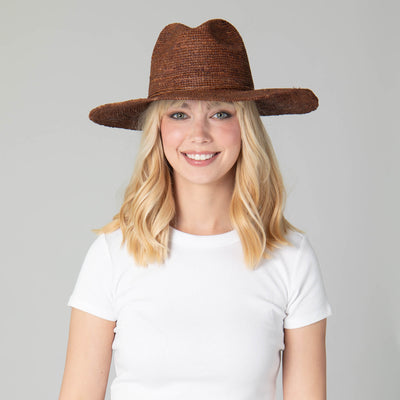 Marina Women's Crochet Raffia Fedora-FEDORA-San Diego Hat Company