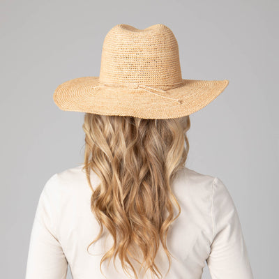 Marina Women's Crochet Raffia Fedora-FEDORA-San Diego Hat Company