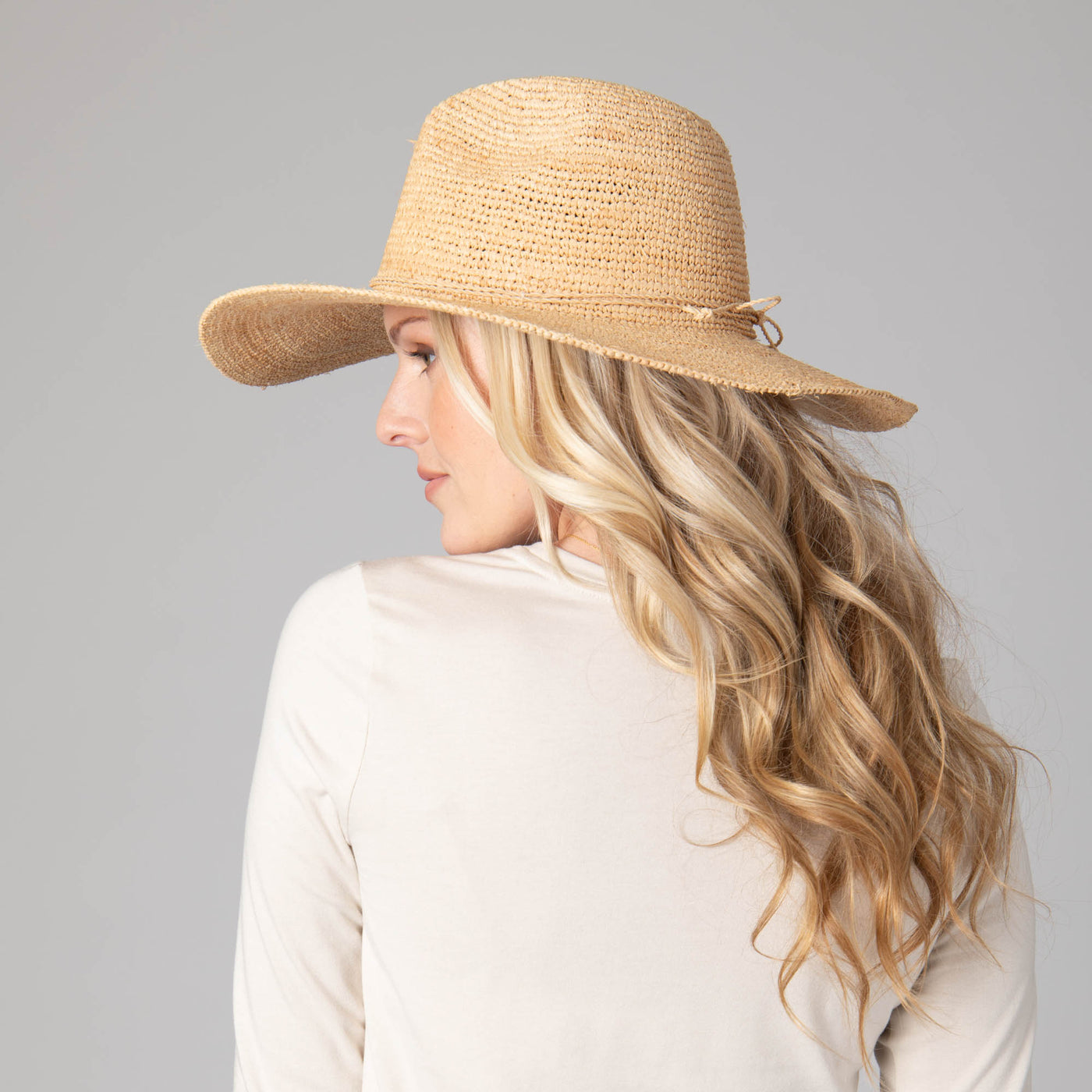 Marina Women's Crochet Raffia Fedora-FEDORA-San Diego Hat Company