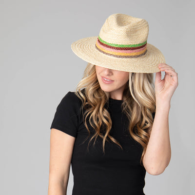 Sunrise Women's Raffia Fedora-FEDORA-San Diego Hat Company