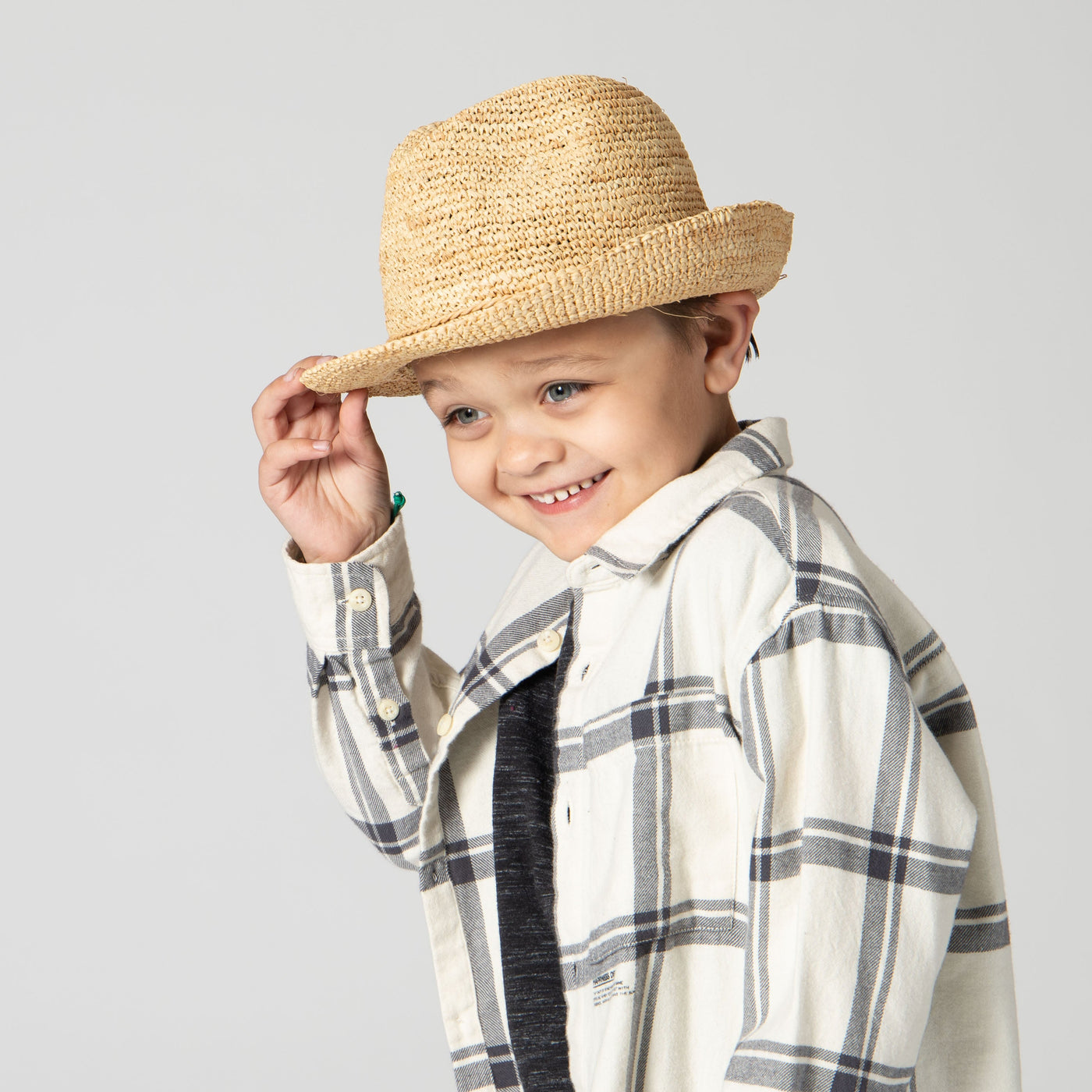 FEDORA - Kids' Crochet Raffia Fedora