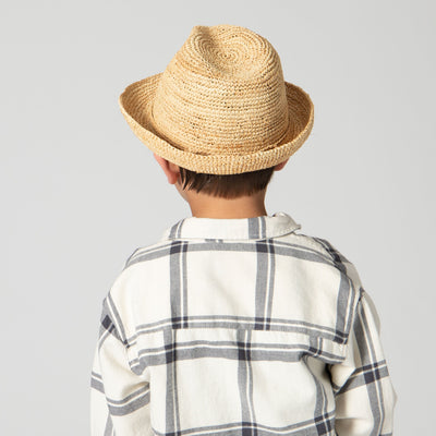 FEDORA - Kids' Crochet Raffia Fedora