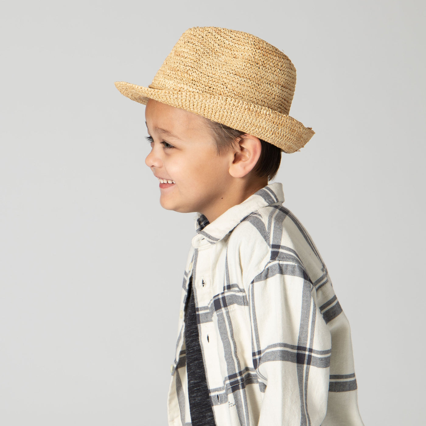 FEDORA - Kids' Crochet Raffia Fedora