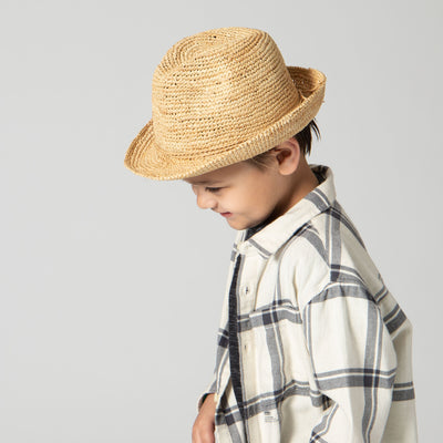 FEDORA - Kids' Crochet Raffia Fedora