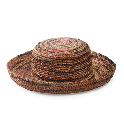 Women's Crocheted Raffia Kettle Brim Hat-CROCHET-San Diego Hat Company