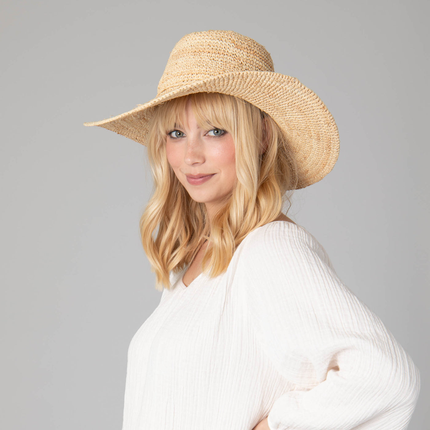 San Diego Hat Company's Signature Women's Large Brim Raffia Hat-SUN BRIM-San Diego Hat Company