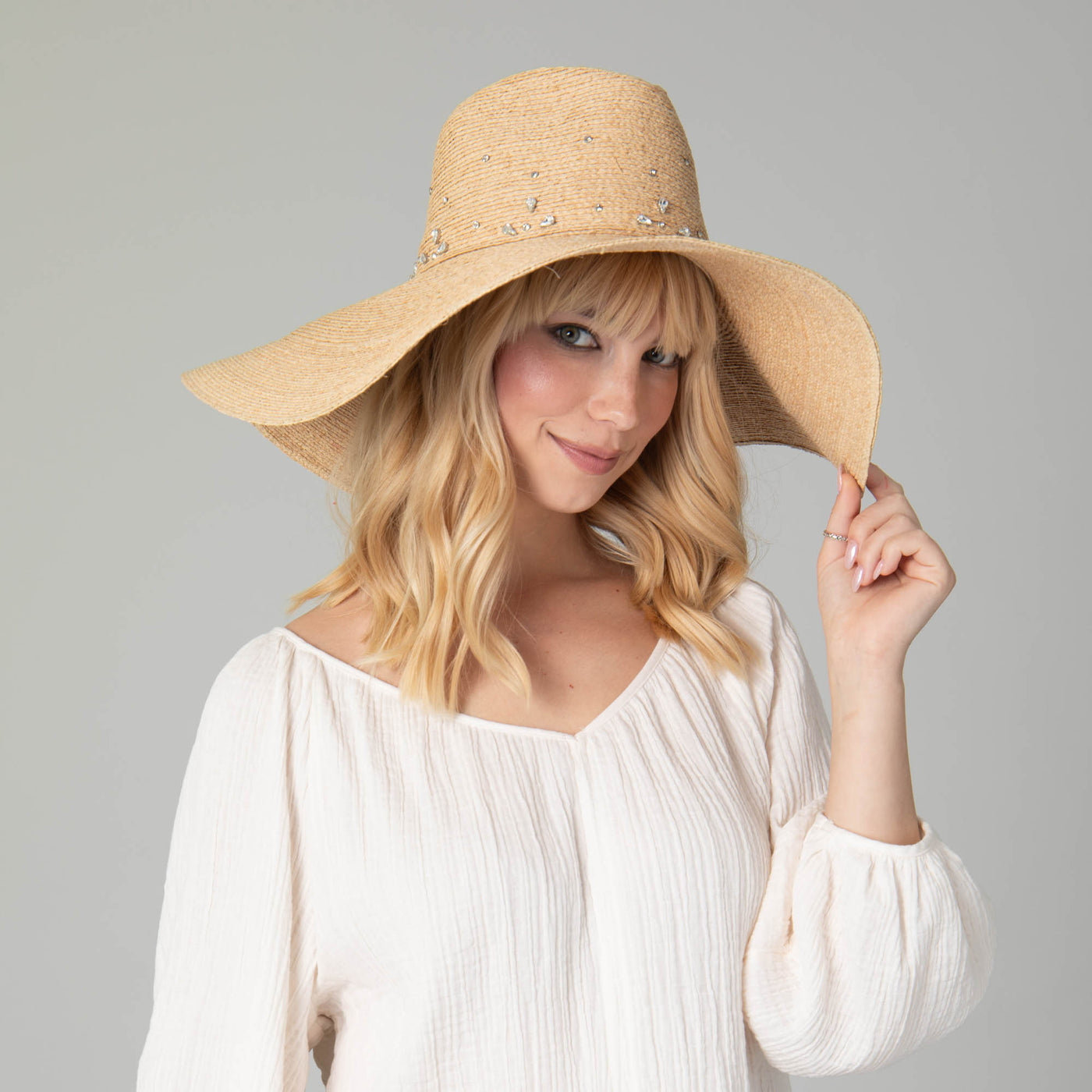 Glitz Wide Brim Fedora Sun Hat-FEDORA-San Diego Hat Company