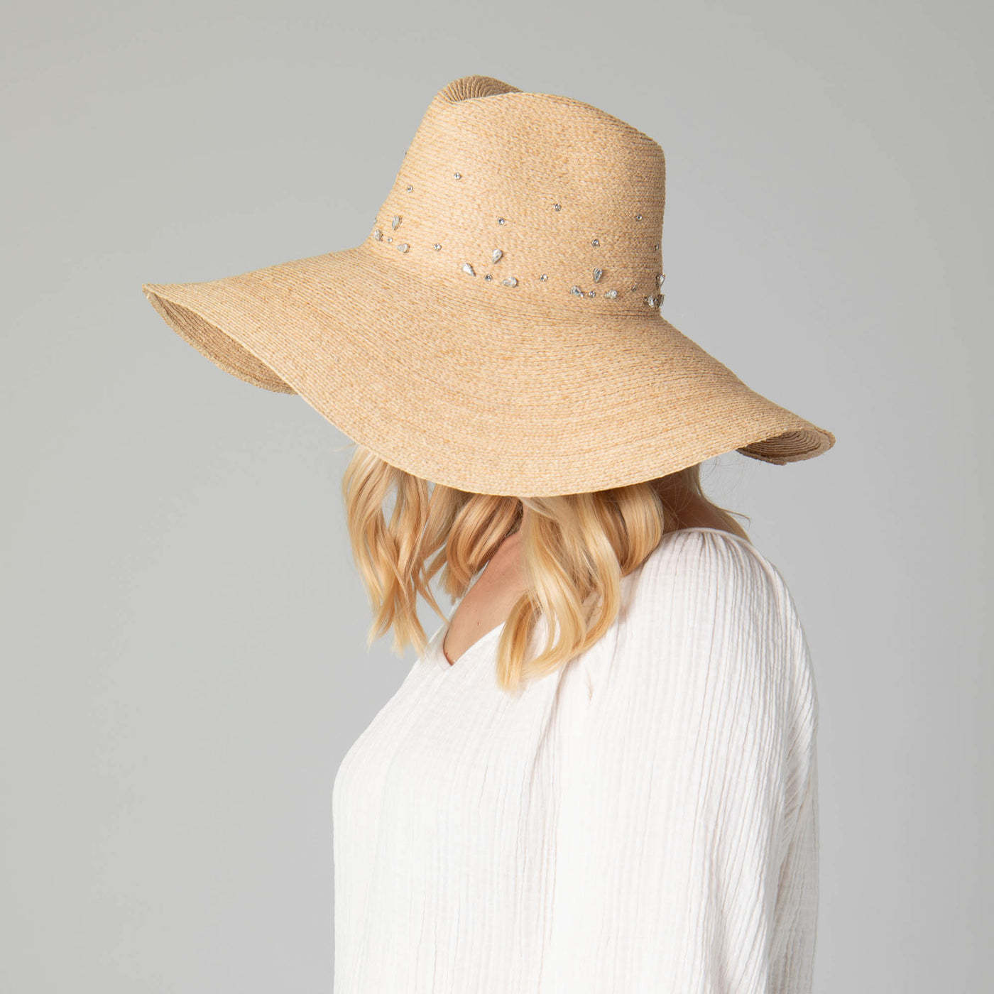 Glitz Wide Brim Fedora Sun Hat-FEDORA-San Diego Hat Company