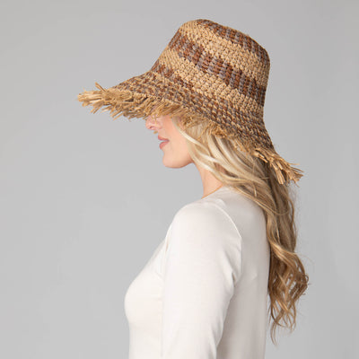 Waverly Women's Frayed Edge Bucket-BUCKET-San Diego Hat Company