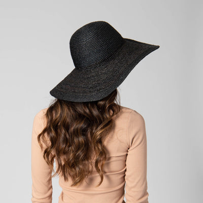 FLOPPY - Elegant - Raffia Braid Round Crown Sun Hat