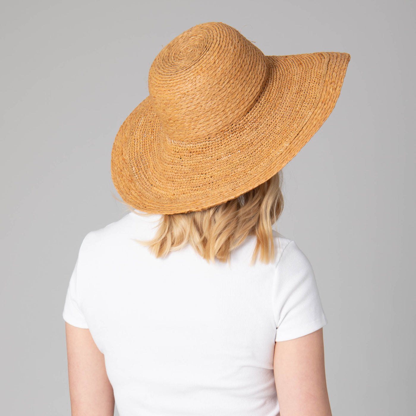 Elegant - Raffia Braid Round Crown Sun Hat-FLOPPY-San Diego Hat Company