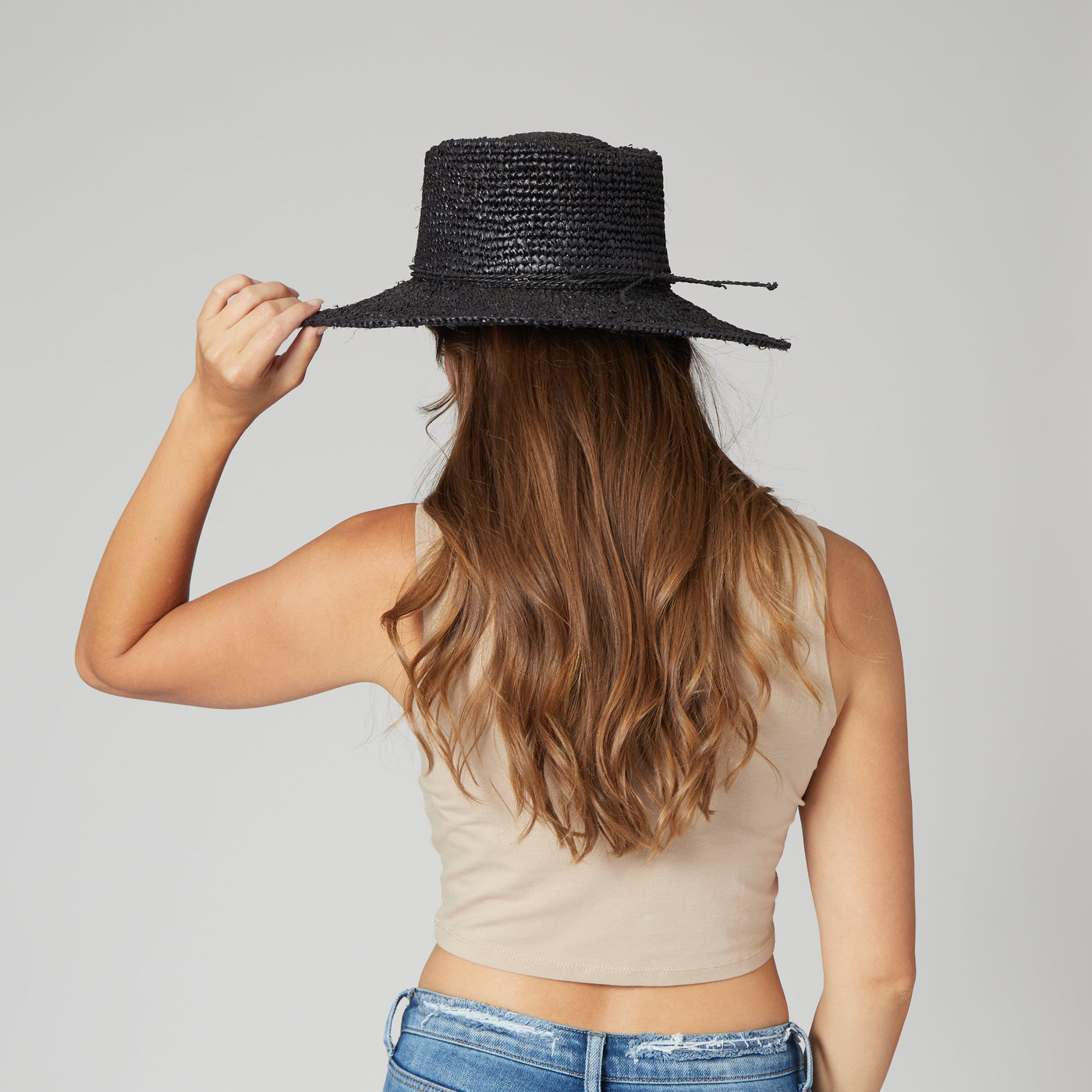 SUN BRIM - Womens Oval Crown Raffia