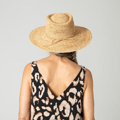 SUN BRIM - Womens Oval Crown Raffia