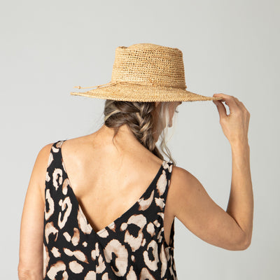 SUN BRIM - Womens Oval Crown Raffia