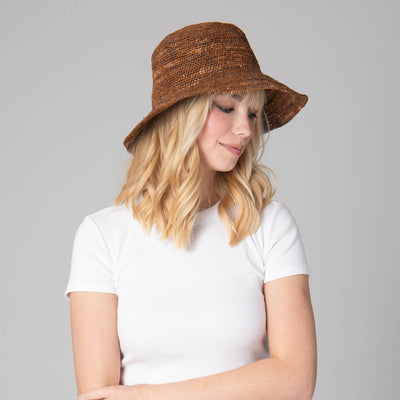 Weekend - Women's Crochet Raffia Bucket-BUCKET-San Diego Hat Company