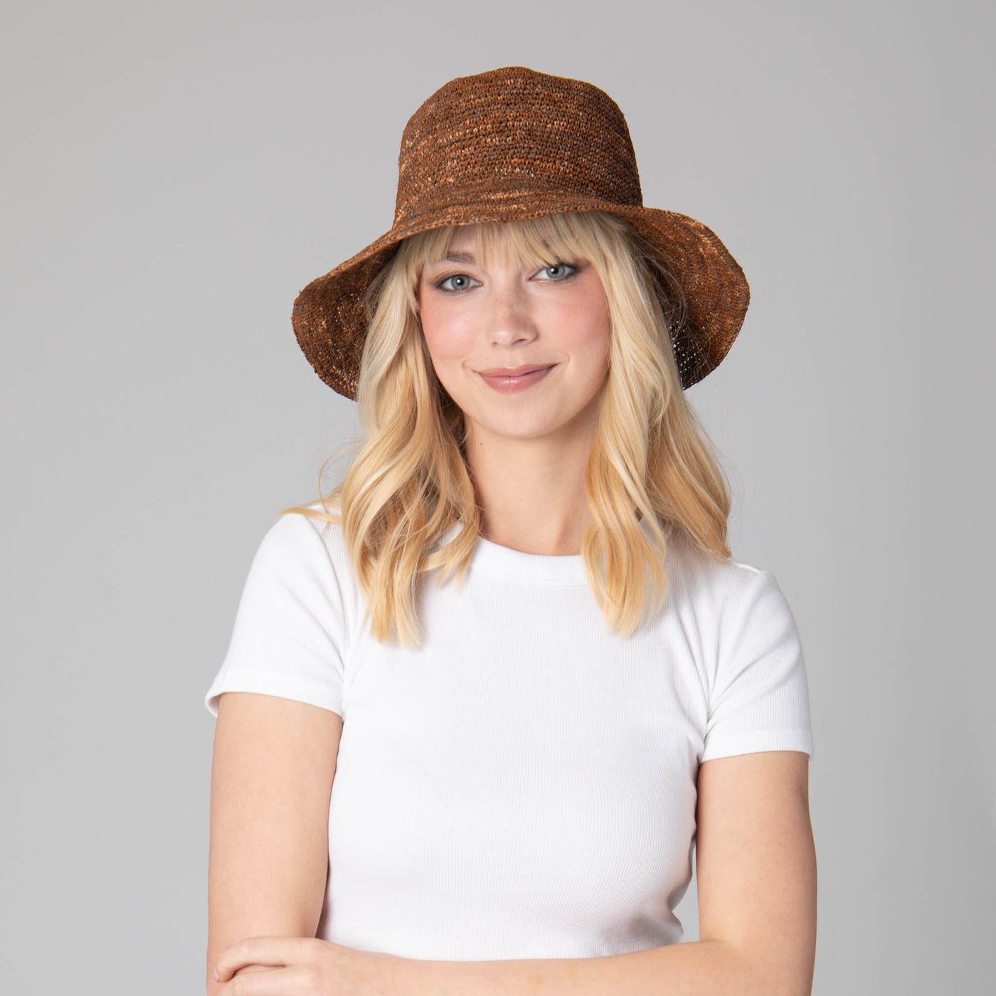 Weekend - Women's Crochet Raffia Bucket-BUCKET-San Diego Hat Company