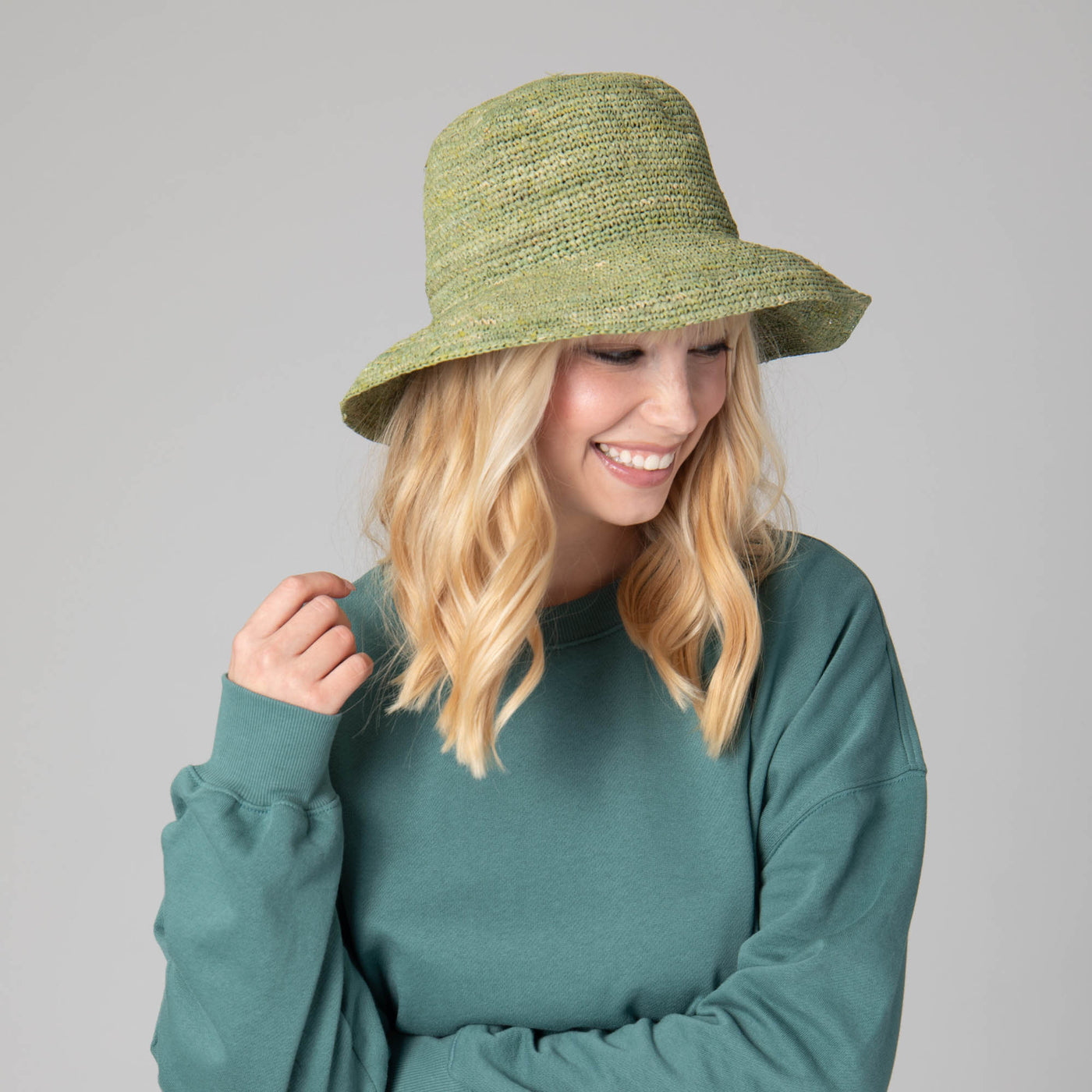 Weekend - Women's Crochet Raffia Bucket-BUCKET-San Diego Hat Company