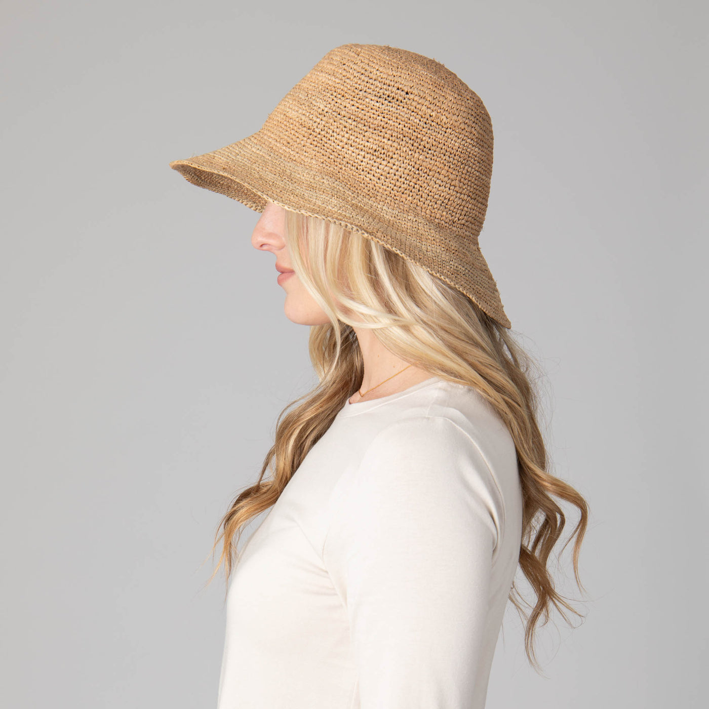 Weekend - Women's Crochet Raffia Bucket-BUCKET-San Diego Hat Company