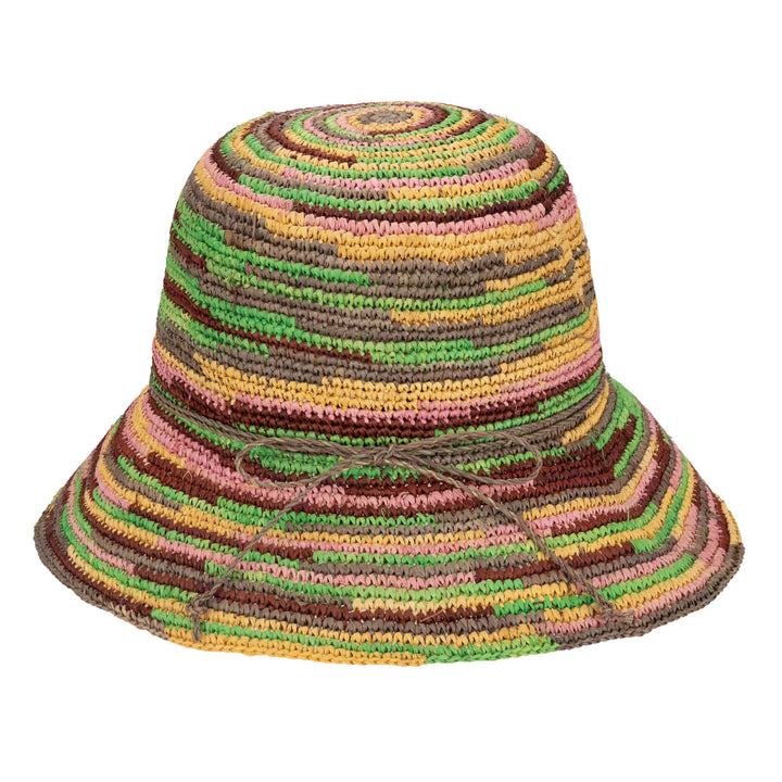 no roll RAFFIA BUCKET HAT