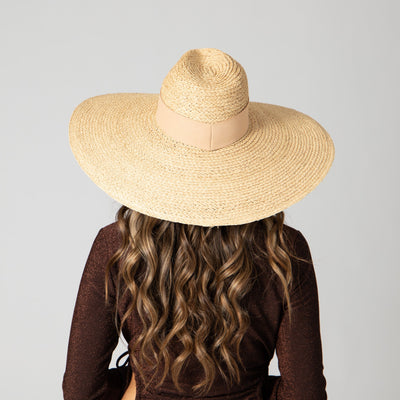 Women's Raffa Braid Wide Brim Fedora With Suede Band