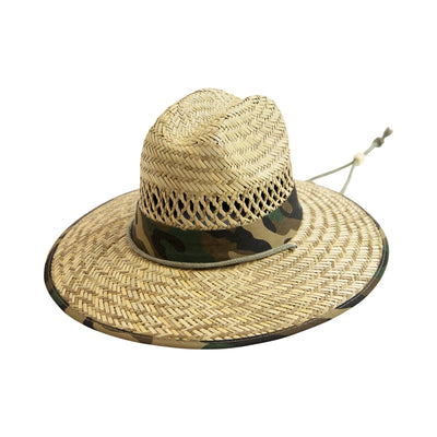 SUN BRIM - Kids Camo Rush Straw Lifeguard