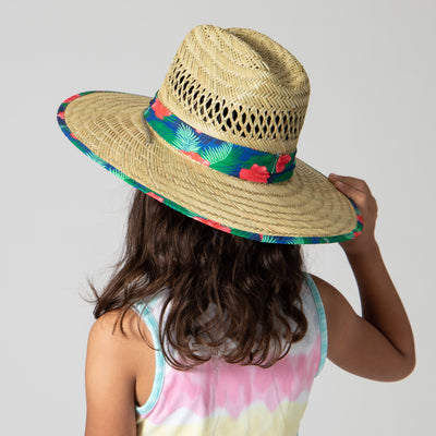 SUN BRIM - Kids Camo Rush Straw Lifeguard