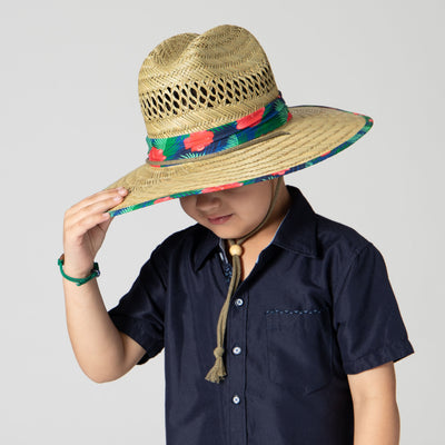 SUN BRIM - Kids Camo Rush Straw Lifeguard