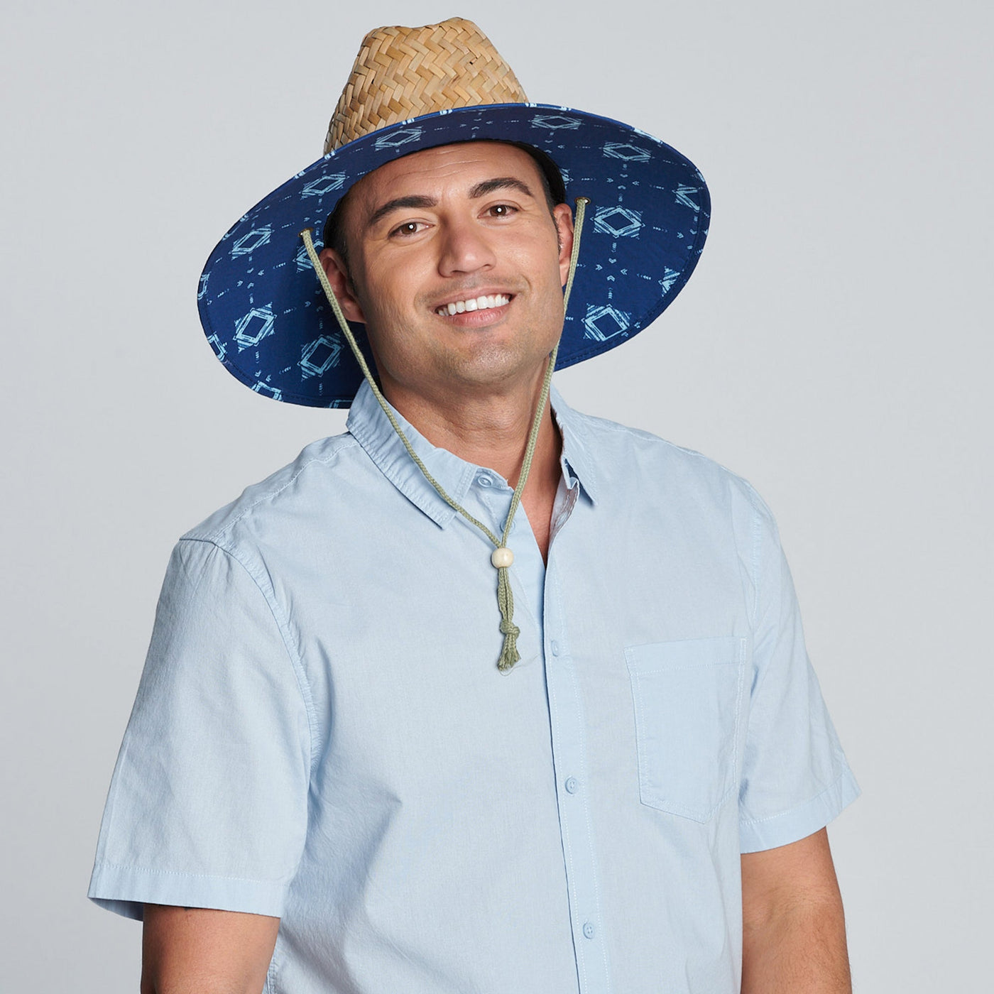 Men's Straw Lifeguard Hat - Under Brim Print | San Diego Hat