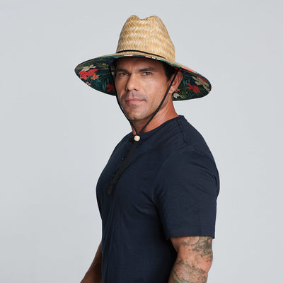 Men's Rush Straw Lifeguard Hat - Under Brim Print | San Diego Hat – San ...