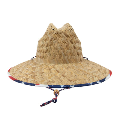 Men's Straw Lifeguard Hat - Under Brim Print | San Diego Hat