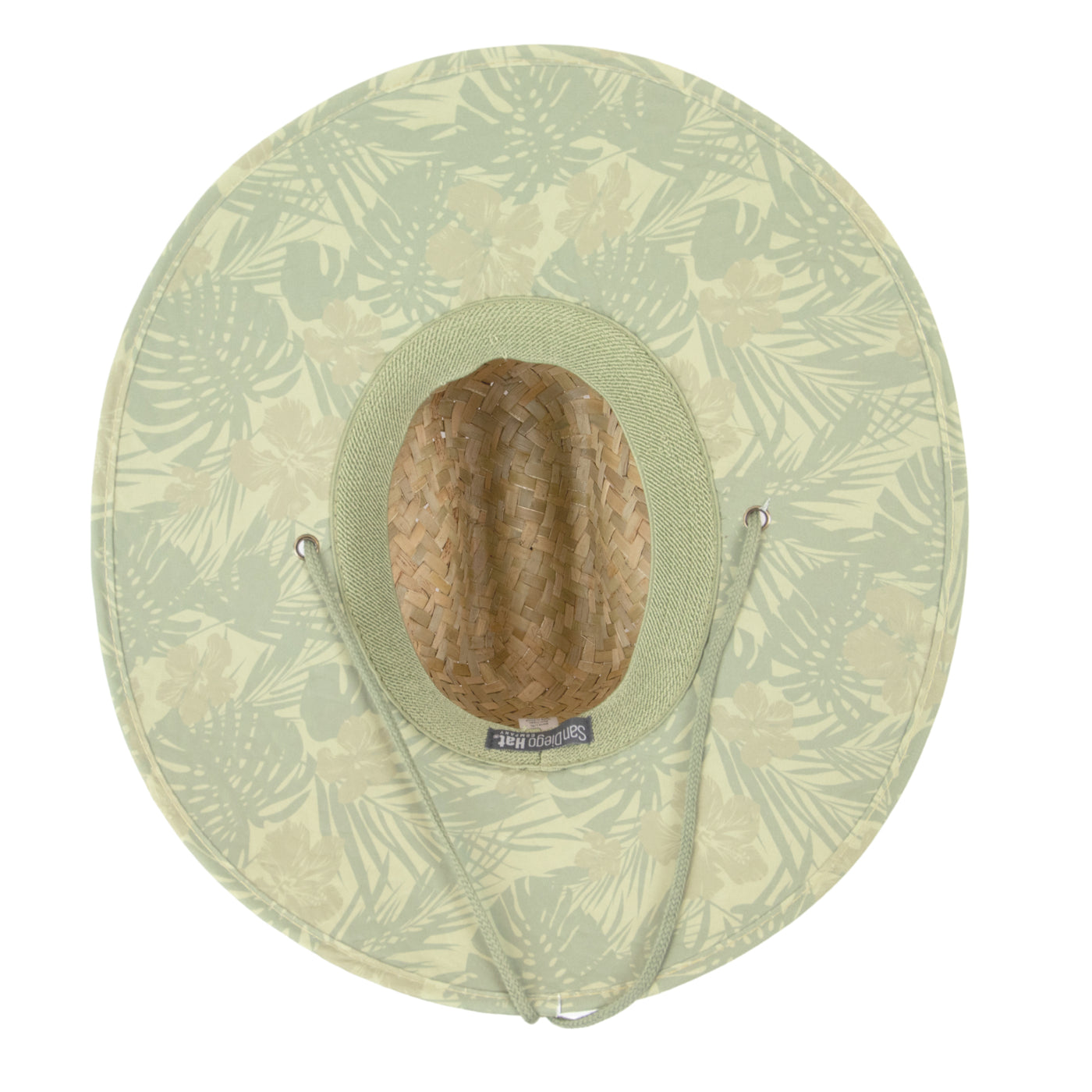 Men's Straw Lifeguard Hat - Under Brim Print | San Diego Hat