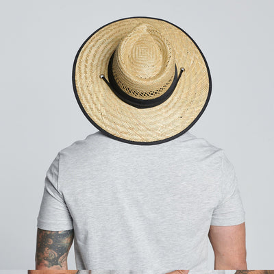 Men's Rush Straw Lifeguard Hat With Adjustable Chin Cord